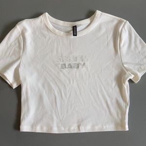 Angel baby crop top